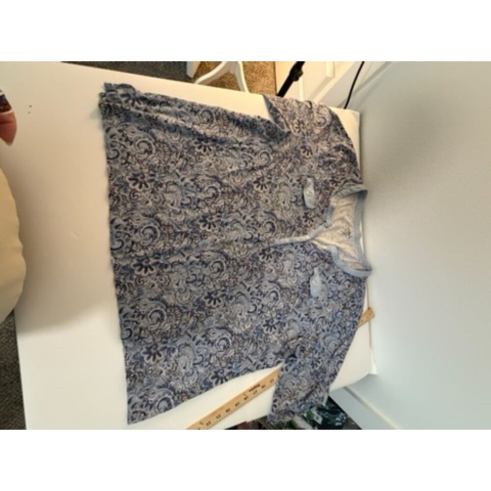 chic 3X top blue/white